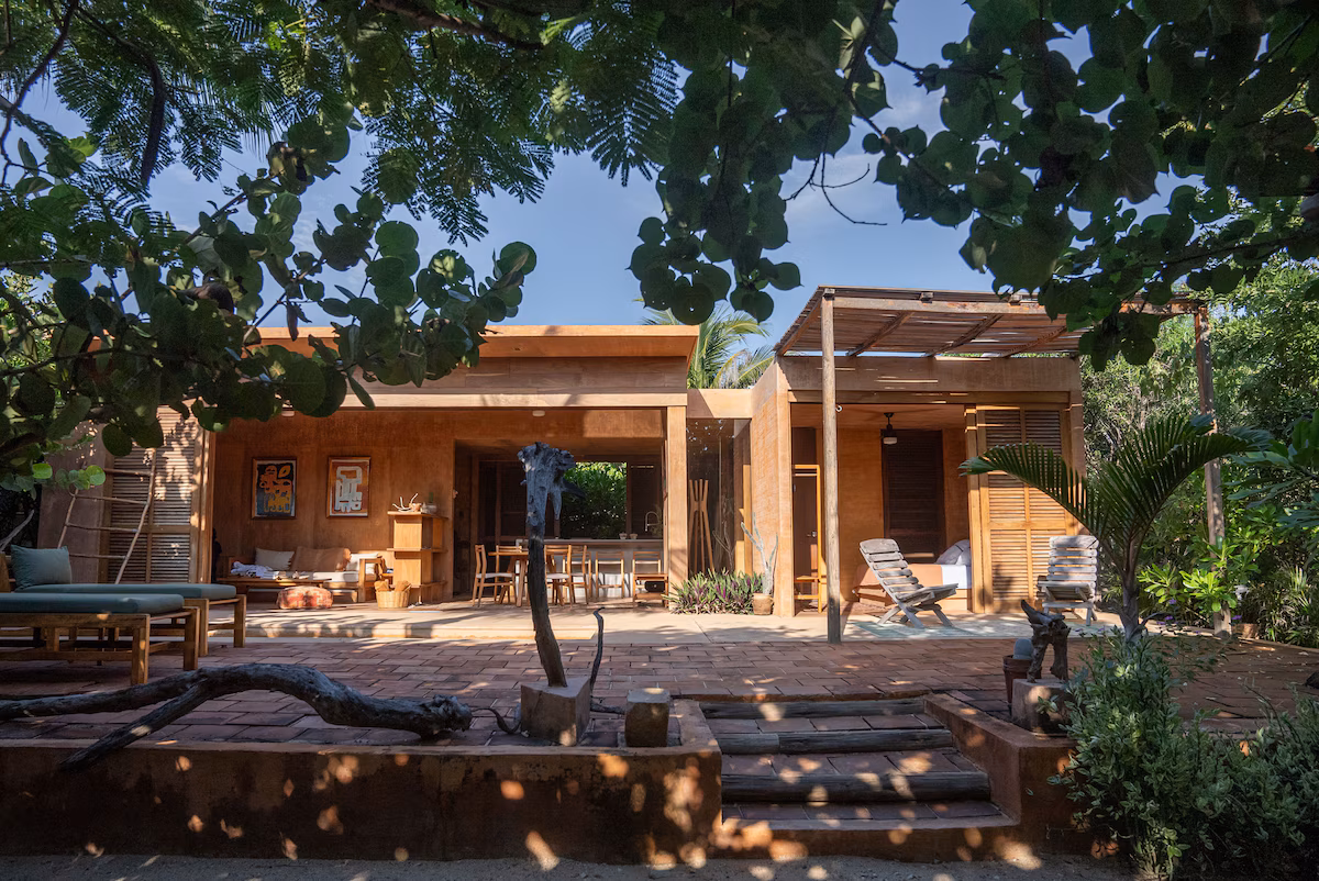 Modern sustainable building construction site